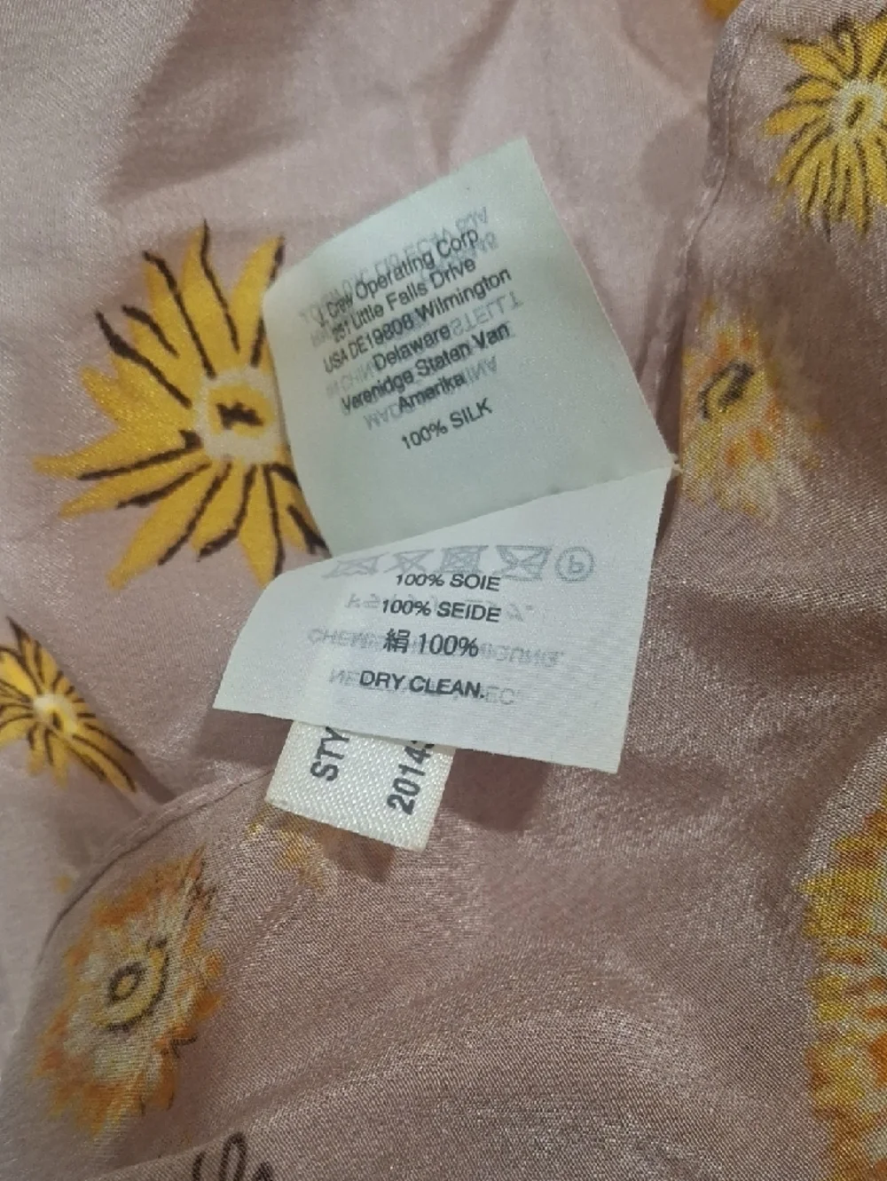 Madewell Yellow Floral Embroidered Square Scarf - Taupe